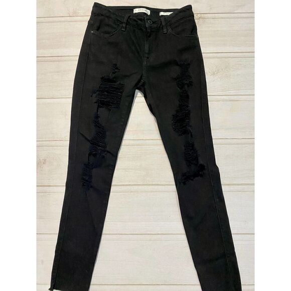 Guess Skinny Ankle Dark Was Distressed Jeans - Picture 1 of 8
